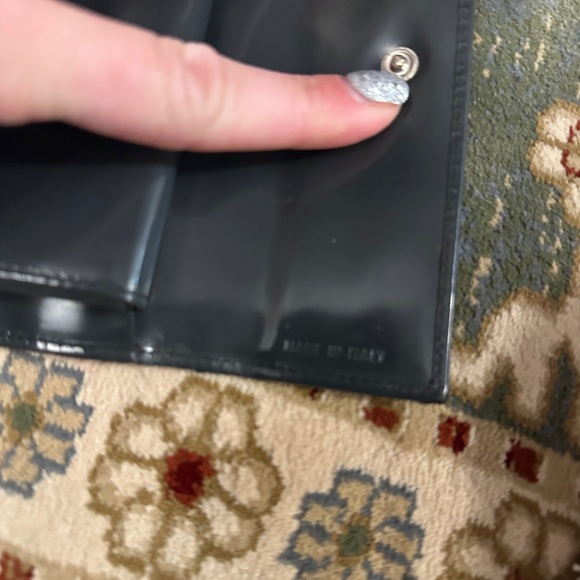 Prada Charcoal Patent Leather Wallet - Picture 6 of 8